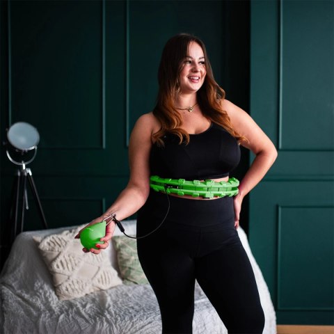 HHW12 PLUS SIZE HULA HOP GREEN Z WYPUSTKAMI I OBCIĄŻNIKIEM HMS HMS