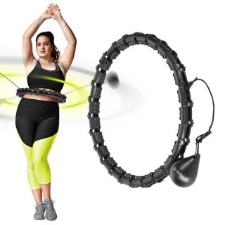 HHW11 PLUS SIZE HULA HOP BLACK Z WYPUSTKAMI I OBCIĄŻNIKIEM HMS HMS