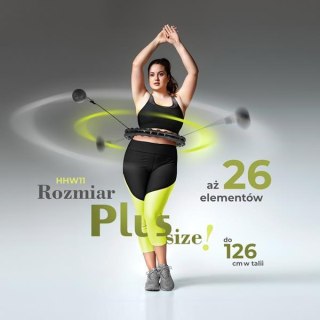 HHW11 PLUS SIZE HULA HOP BLACK Z WYPUSTKAMI I OBCIĄŻNIKIEM HMS HMS