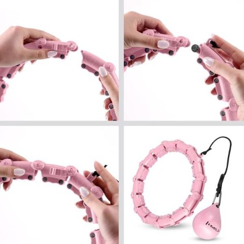 HHW11 PLUS SIZE HULA HOP LIGHT PINK Z WYPUSTKAMI I OBCIĄŻNIKIEM HMS HMS