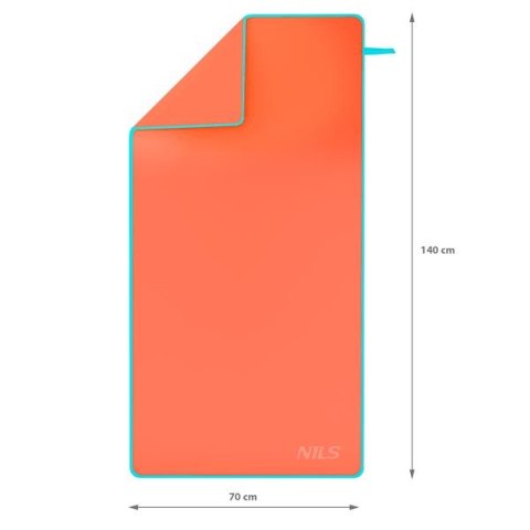 NCR11 RĘCZNIK Z MIKROFIBRY KORALOWY 140X70 CM NILS NILS