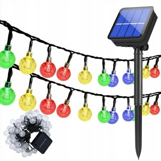 LAMPA SOLARNA OGRODOWA GIRLANDA ŁAŃCUCH SOLARNY 4,9M 40LED MULTIKOLOR Saska Garden