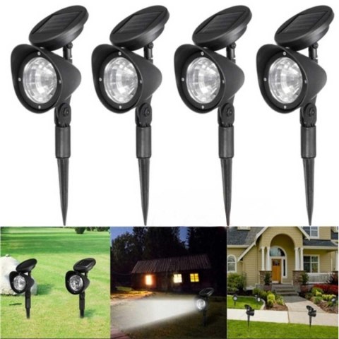 LAMPA SOLARNA REFLEKTOR 3 LED WBIJANY Saska Garden