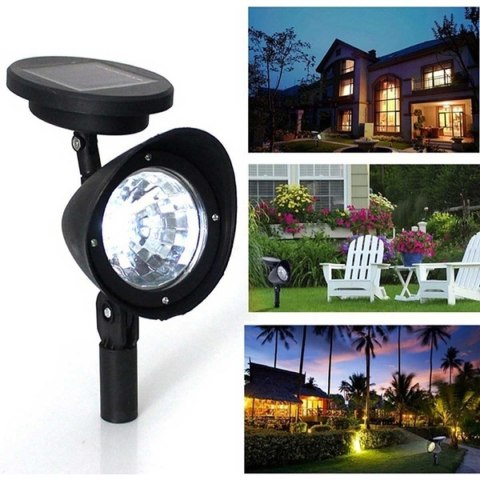 LAMPA SOLARNA REFLEKTOR 3 LED WBIJANY Saska Garden