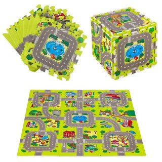 MD02 MATA DZIECIĘCA PUZZLE CARS 9 ELEMENTÓW 90x90CM NILS FUN NILS FUN