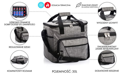 Torba termiczna Meteor Frosty 30 l czarny/szary Meteor