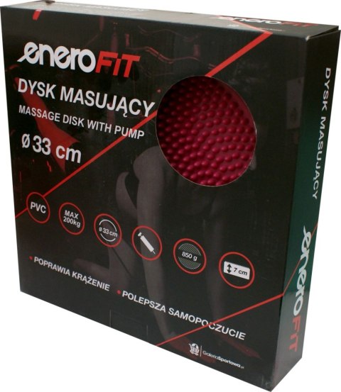 DYSK PODUSZKA SENSOMOTORYCZNA Z POMPKĄ 33CM RÓŻOWY ENERO FIT EB FIT