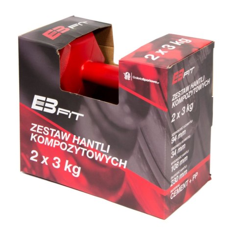 ZESTAW HANTLI KOMPOZYTOWYCH 2X3 KG EB FIT EB FIT