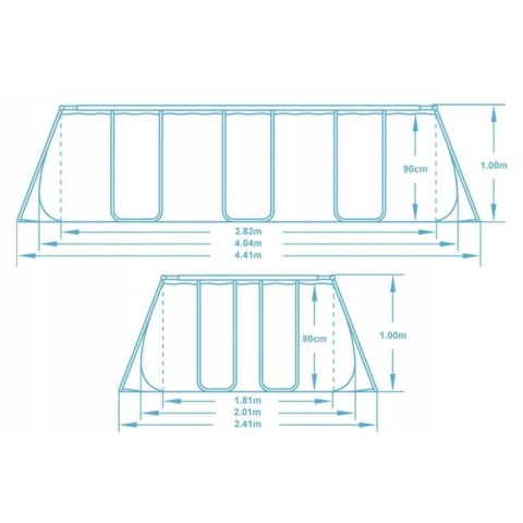 Basen ogrodowy stelażowy 404 x 201 x 100 cm 11w1 Bestway 56441 Bestway