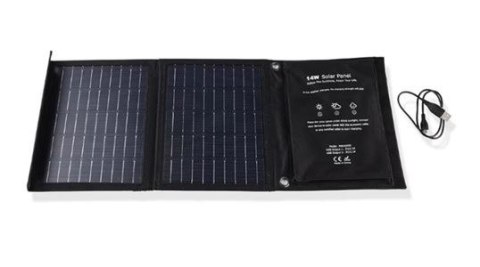 Panel solarny turystyczny 14W podwójne USB wyjście 5V/2.1A BEAST