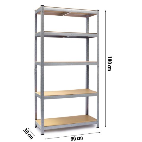 Regał metalowy magazynowy 180 x 90 x 30 cm Humberg 4843 Humberg