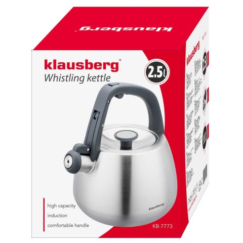 CZAJNIK STALOWY Z GWIZDKIEM 2,5L KLAUSBERG KB-7773 KLAUSBERG