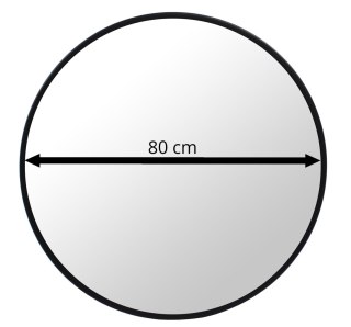 Lustro 80cm czarna rama