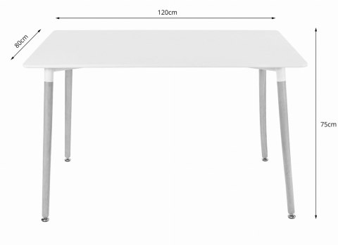 Stół ADRIA 120cm x 80cm - czarny