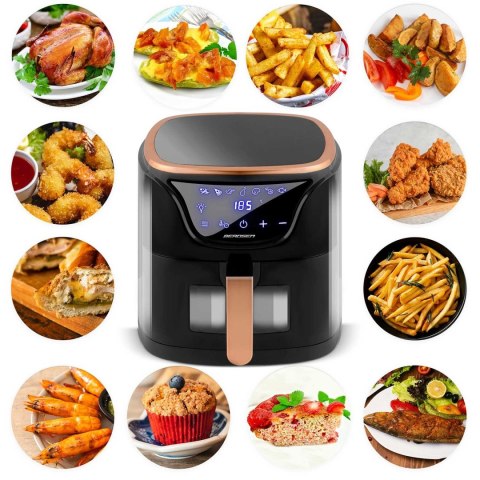 Frytkownica beztłuszczowa Air fryer BD-652 czarno-złota Berdsen