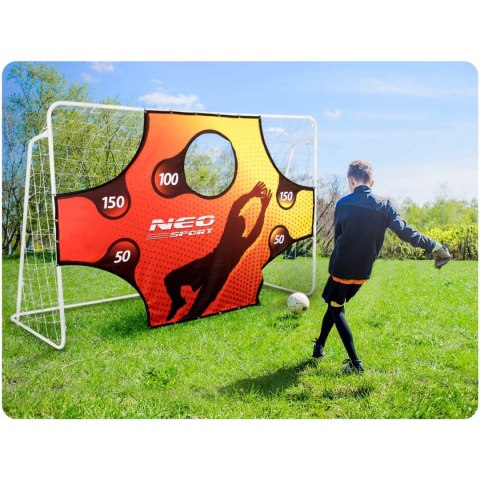 Bramka do piłki nożnej 245 x 155 x 80 cm + mata celownicza Neo-Sport