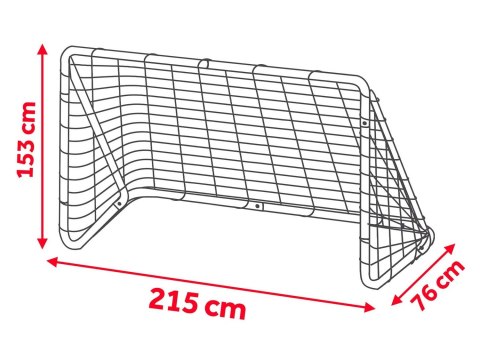 Duża bramka do piłki nożnej, piłkarska 215 x 153 x 76 cm + mata celownicza Neo-Sport