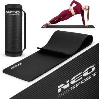 Mata do ćwiczeń gruba 183 x 60 cm Neo-Sport - 192300 czarna Neo-Sport