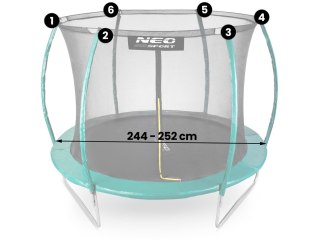 Siatka wewnętrzna do trampolin 252 cm 8ft Neo-Sport Neo-Sport