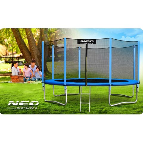 Trampolina ogrodowa 13ft/404cm z siatką zewnętrzną i drabinką Neo-Sport Neo-Sport