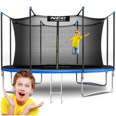 Trampolina ogrodowa 13ft/404cm z siatką wewnętrzną i drabinką Neo-Sport Neo-Sport