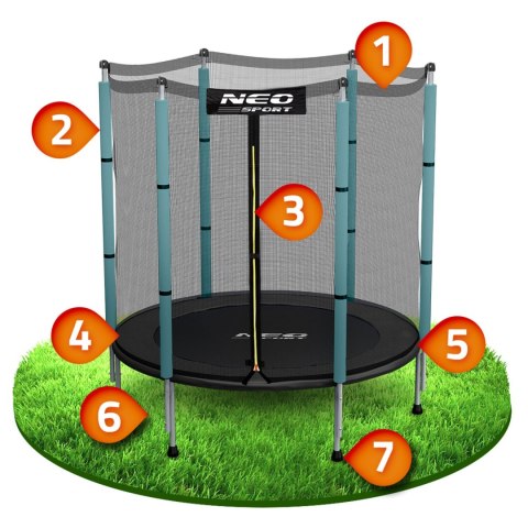 Trampolina ogrodowa dla dzieci 140 cm 4,5ft Neo-Sport Neo-Sport