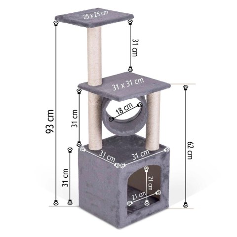 Drapak dla kota 93 cm DR-265 Pethaus j. szary Pethaus