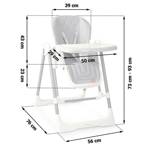 Krzesełko do karmienia Nukido Elite szare Nukido
