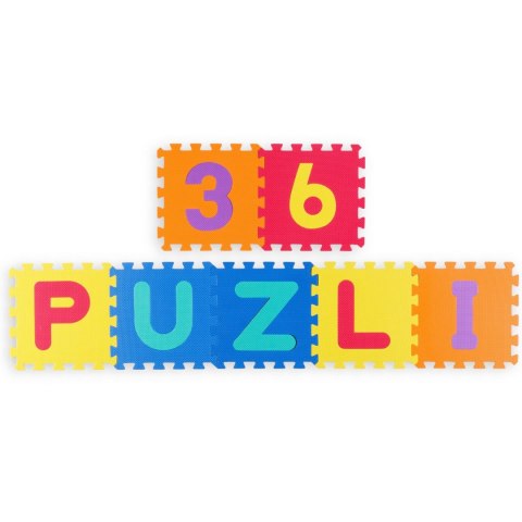 Duża mata piankowa, puzzle, litery kolorowe 36 szt Ricokids