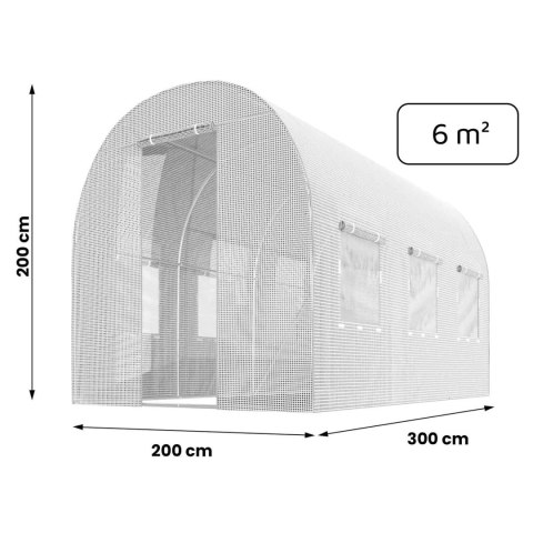 Folia na tunel ogrodowy 2x3m (6m2) biała Plonos Plonos