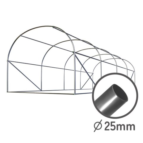 Tunel ogrodowy 2,5 x 4 m (10m2) różowy Plonos Plonos