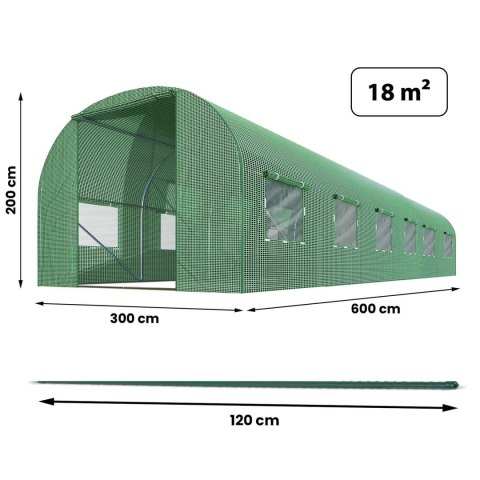 Tunel ogrodowy 3 x 6 m (18m2) Plonos Plonos