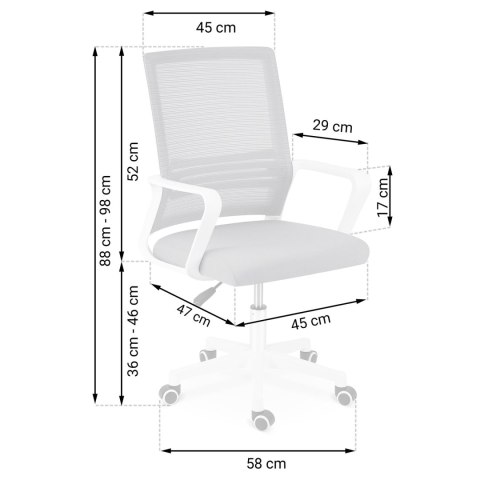 Fotel biurowy z mikrosiatki Sofotel Corta ciemnoszary Sofotel