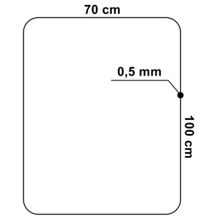 Mata ochronna pod fotel 70x100cm 0,5 mm