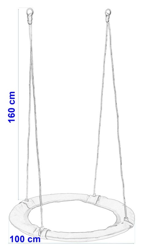 Huśtawka ogrodowa bocianie gniazdo ROMEK kolorowa 100 cm