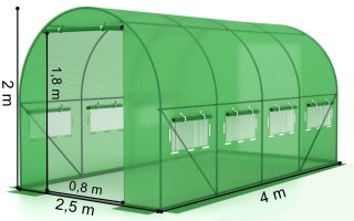 Tunel foliowy - szklarnia ogrodowa AUREA 2,5x4m