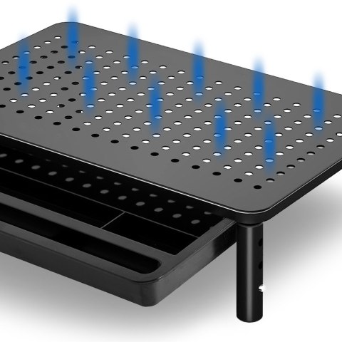 Podstawka pod monitor laptop NANKIN czarna + szuflada