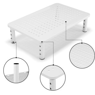 Podstawka pod monitor laptop MULING biała + szuflada