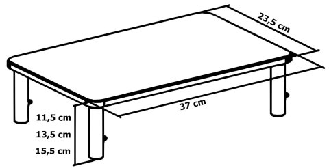 Podstawka z półką pod monitor laptop HAJNAN rustic+ szuflada