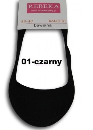 BALERINKI BAWEŁNA 1251 35-40 czarny REBEKA