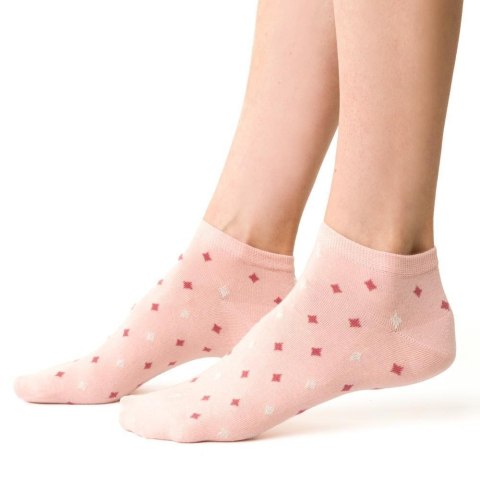 STOPKI DAMSKIE SUMMER SOCKS 114 35-37 morelowy/romby 130 STEVEN