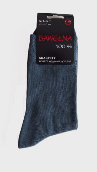 SKARPETY BAWEŁNA 100% 40-41 ciemny szary NADIR