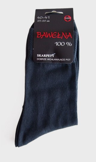 SKARPETY BAWEŁNA 100% 40-41 grafit NADIR