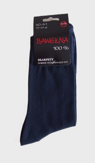 SKARPETY BAWEŁNA 100% 40-41 granat NADIR