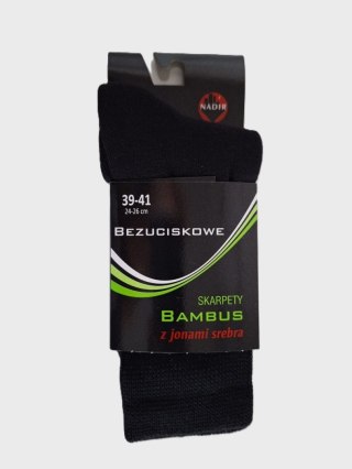 SKARPETY BEZUCISKOWE FROTTE BAMBUS M+ 39-41 czarny NADIR