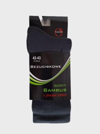 SKARPETY BEZUCISKOWE FROTTE BAMBUS M+ 39-41 grafit NADIR