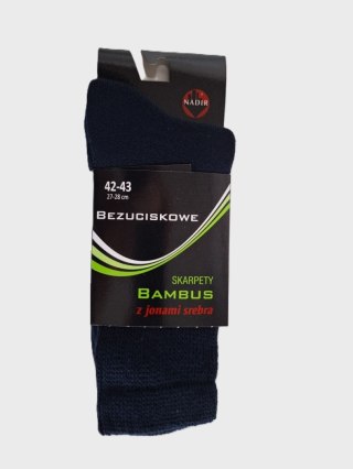 SKARPETY BEZUCISKOWE FROTTE BAMBUS M+ 39-41 granatowy NADIR