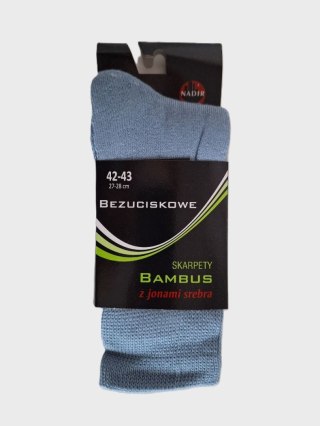 SKARPETY BEZUCISKOWE FROTTE BAMBUS M+ 42-43 jeans NADIR