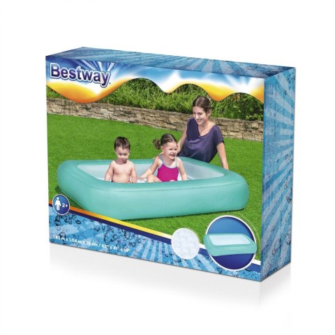 Basen dmuchany dla dzieci 2+ BESTWAY Prostokątny 165x104x25cm + Dmuchane dno Bestway