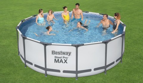 Basen stelażowy Steel Pro MAX 427x122 Szary 14FT BESTWAY 5w1 + Akcesoria Bestway